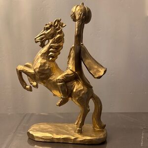 Halloween Gold Headless Horse head In Gold. Brand New.